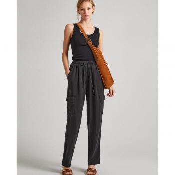 Pantaloni Pepe Jeans Eva Tencel Grigio XL
