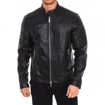 Veste en cuir noir DSQUARED2 S78AN0045-S41491 48