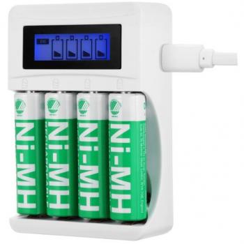 Deltaco Ultimate Ni-MH USB Charger inklusive 4 AA Akkus