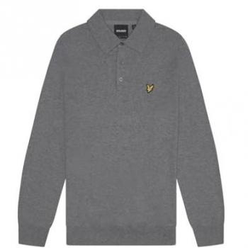 Langarm-Polo in Merinowolle von Lyle & Scott