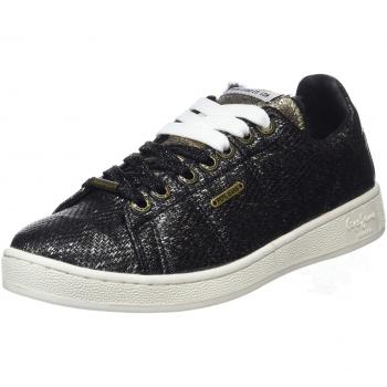 Pepe Jeans London Brompton Cock, Scarpe da Ginnastica Basse Donna, Nero (Black 999), 41 EU