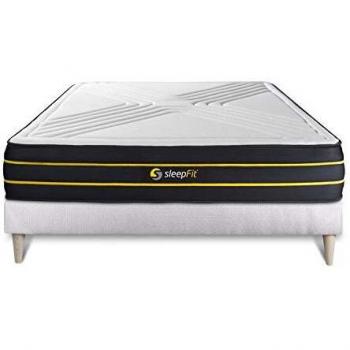 Ensemble matelas et sommier 180x200 blanc
