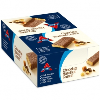 Low‑Carb Chocolate Hazelnut Snack Bars – 60g Each, 16 Bar Set