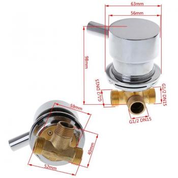 Doppel‑Kaltwasser‑Mischventil G1/2 mit Thermostatsystem – Dusche‑Zimmer Wasserhahn