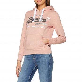 Superdry Sudadera con lentejuelas, Rosa (Dusty Rose Snowy Xt3), Talla L
