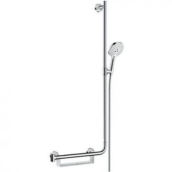 Hansgrohe Raindance S 120 cm 3‑Jet Sprühset mit 110 cm rechten Brausestange – Weiß/Chrom