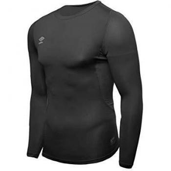 Umbro Herren Core Ls Crew Baselayer Langarmshirt, Schwarz, Größe M