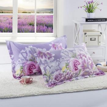 Bulb Print Pillow Case Cover, White Fabric, 48cm x 74cm