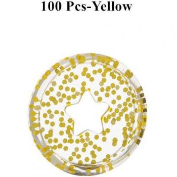 50/100 Pcs Sparkly Star Disc Binder for Notebooks 26mm Loose Leaf Mushroom Planner Discs for Scrapbooking A20-S6
