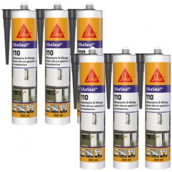 Sika Pack de 6 Mastics Silicone Seal 110
