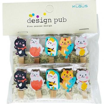 Tierische Holzpapier Clips für Notizen