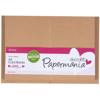 Recycled Natural Brown A6 Kraft Stationery Pack – 50 Blank Cards & Envelopes