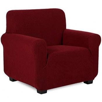 Housse de Canapé 1 Place Jacquard Rouge foncé