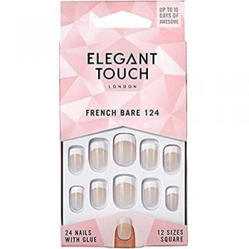 Uñas Postizas Elegant Touch Francesas S 24 Piezas