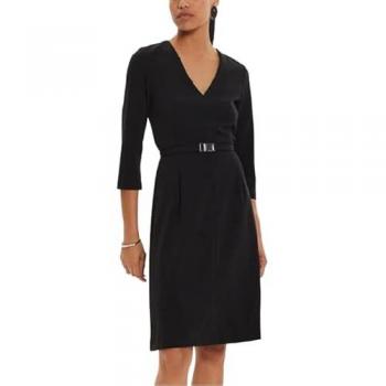 Calvin Klein: Vestido corto crepé con detalle de cinturón
