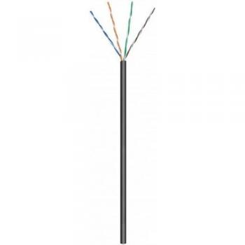 Cat6 UTP Buitenkabel 50m – Rol, Zwart, Stug CCA