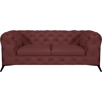 Chesterfield-Sofa »Amaury« in Rosa, Leonique, mit aufwändiger Knopfheftung