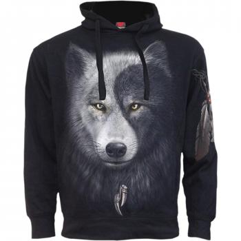 Spiral Black Hooded Sweatshirt