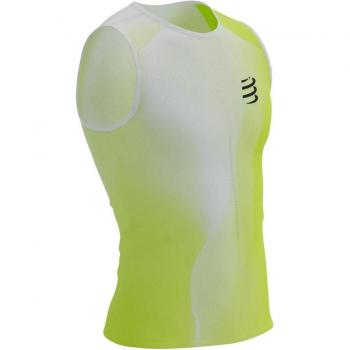 Compressport Performance Tank Shirt Gelb Weiß L