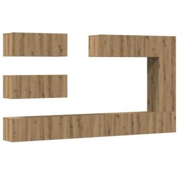 Vidaxl 7 Piece Artisan Oak TV Cabinet Set
