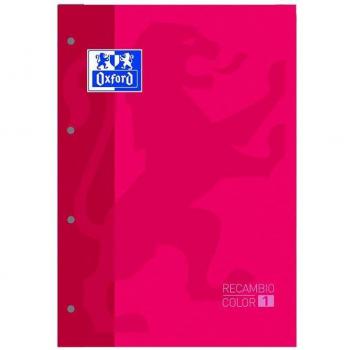 Recambio Oxford Hojas A4 80 Hojas Color Rojo 5 Unidades