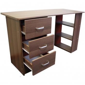 Redstone Computer Desk with 3 Drawers and 3 Shelves