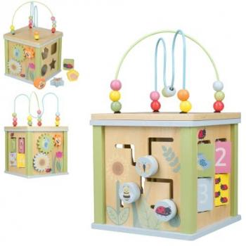 Orange Tree Toys Spring Garden Natural Wood Activity Cube (FSC)