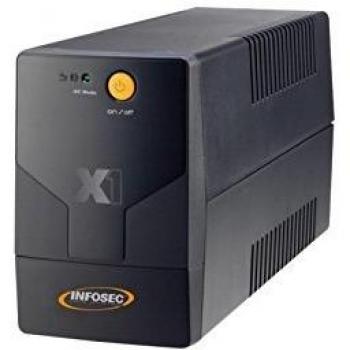 Infosec UPS X3 EX 1600 VA – 4 prises Fr/Schuko, LCD, USB, couleur noir