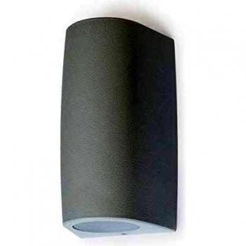 Aplique de pared Estel IP55 GU10 LED MR16 2x3.50W 400lm 3000K gris