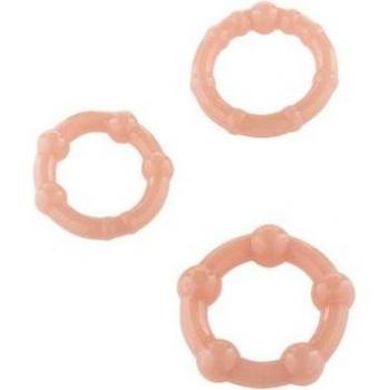 Seven Creations Stay Hard Collection of 3 Flesh Color Rings