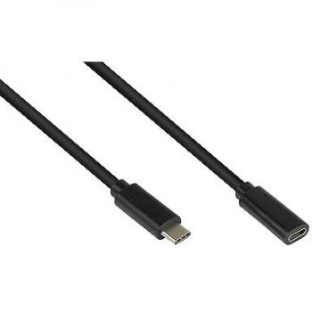 USB 3.1 Type‑C to Type‑C Connector Cable, 1 m, Black