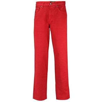 Ultimate Style Georgio Peviani Comfort Fit Jeans (Red, W32 L29)