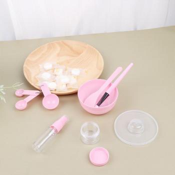 Masque Facial Jetable Non Tissé 50 pièces avec 9 Outils de Soin du Visage