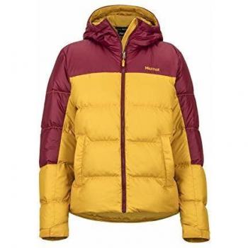 Marmot Wm's Guides Down Hoody Veste d'extérieur Femme Yellow Gold/Claret FR: S