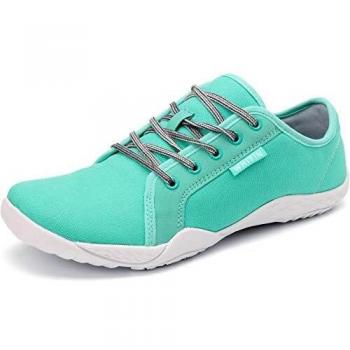 AzureStride Men’s Canvas Casual Trainer – Wide, Zero Drop, Arch Support