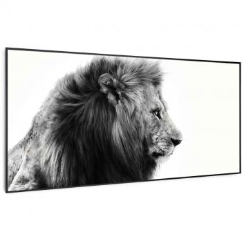 Panneau chauffant infrarouge Klarstein Wonderwall Air Art – 60 × 120 cm, 700 W, lion noir