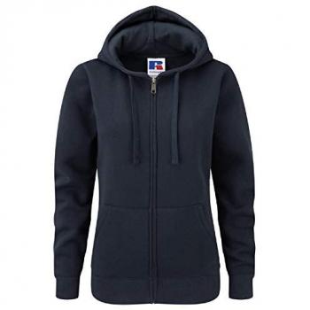 Russell Ladies Premium Authentic Zipped Hoodie in French Blue