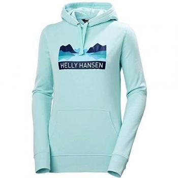 Helly Hansen Damen Pullover W Nord Graphic mit Kapuze – Farbe Glacier Blue, L