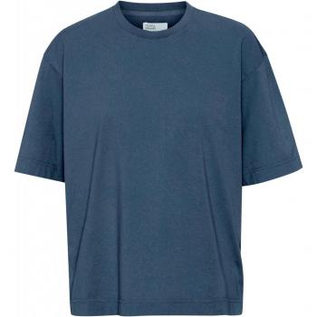 Camiseta Oversized Azul Petroloso Estilo Colorful y Orgánico