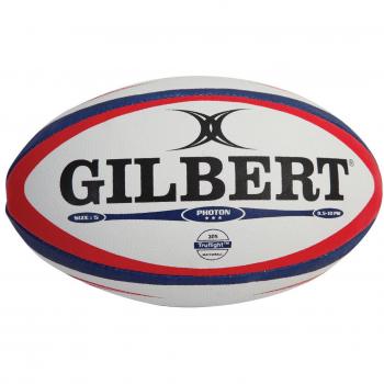Size 4 Gilbert Photon Match Rugby Ball (Men) – Red/Blue