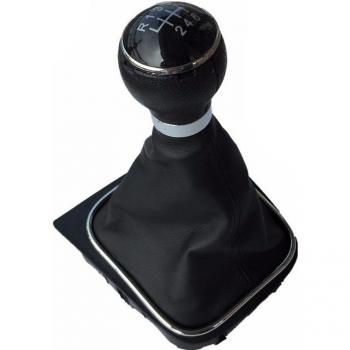 VW Golf 5/6 Gear Shift Knob with Leather Boot Collar