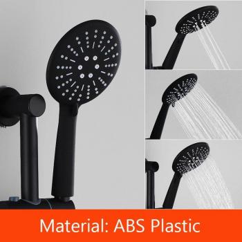 Black Handheld Rain Shower with Filter Spray