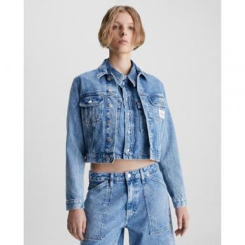 Calvin Klein Cazadora Larga de Cuero Cropped