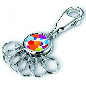 Schlüsselorganizer TROIKA Colour Bubbles Karabinerhaken