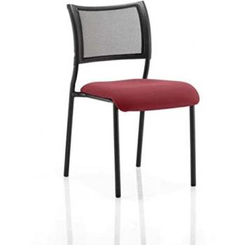 Brunswick Visitor Chair Black Frame Ginseng Chilli Fabric Seat