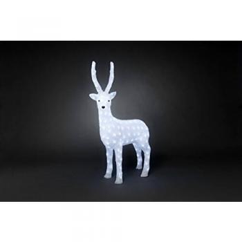 Konstsmide 6168-203 LED Rentier für Außen mit transparentem Kabel