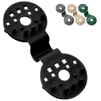 Ensemble 100 clips de fixation pour brise‑vue, bâche ou toile d'ombrage – Noir – Linxor