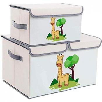Confezione Cesto Giochi Dimj 2 Box Beige Chiaro