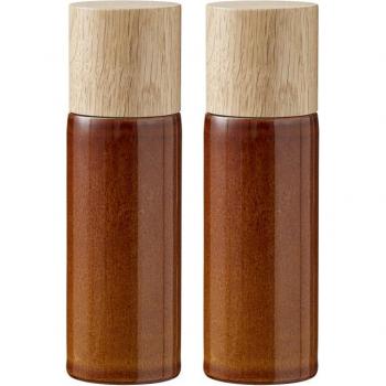Peper‑en Zoutmolenstel Bitz 16,7 cm Barnsteen
