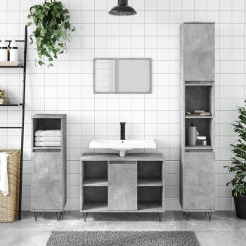 Armoire Compacte 30 cm x 30 cm x 100 cm – Gris Béton, Modèle 831560